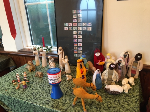 knitted nativity figures